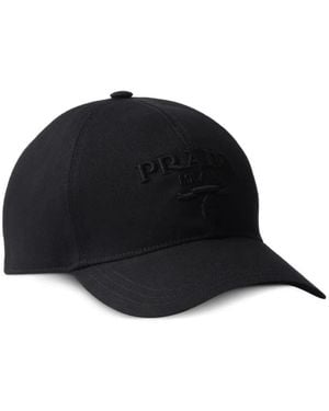 Prada Cotton Drill Baseball Cap - Black