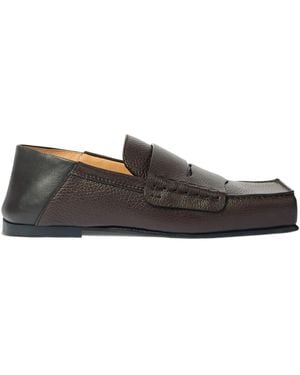 Jacquemus Square-Toe Loafers - Gray
