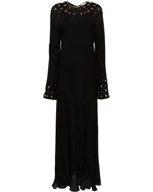 forte_forte Crystal-Embellished Maxi Dress - Black