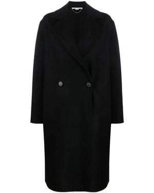 Stella McCartney Double-Breasted Wool Coat - Black