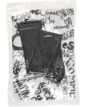 Comme des Garçons Textured Logo Socks - White