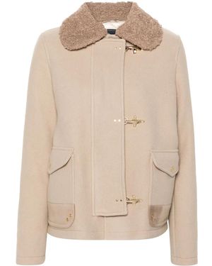 Fay Panelled-Design Jacket - Natural