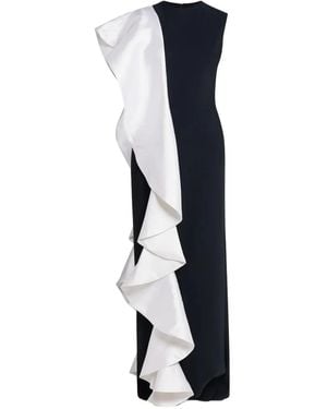 Greta Constantine Ruffled Eglinton Dress - Blue