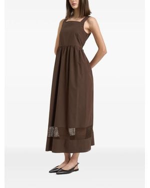 Weekend by Maxmara Lace-Panel Midi Dress - Brown