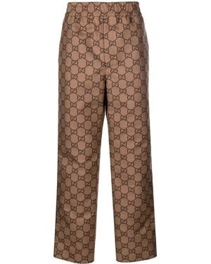 Gucci Gg Ripstop Cropped Trousers - Brown