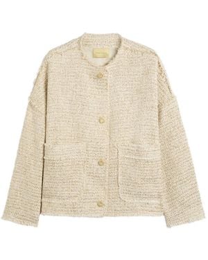 Momoní Eldorado Frayed Raw-Cut Jacket - Natural