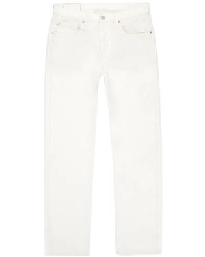 Fortela Five Pocket Denim Straight-Leg Jeans - White