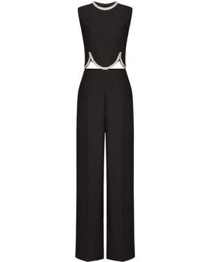 Valentino Garavani Scalloped Cutout Jumpsuit - Black