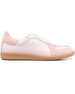 SCAROSSO Tilda Panelled-Leather Sneakers - Pink