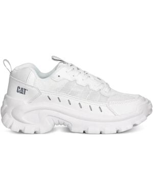 Caterpillar Intruder Lace-Up Chunky Sneakers - White