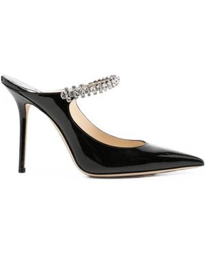 Jimmy Choo Mules Bing Con Apliques De Cristal - Negro