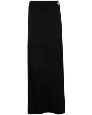 Moschino Padlock-Detail Asymmetric Maxi Skirt - Black