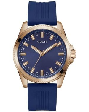 Guess Round-Shape 44Mm Watch - Blue