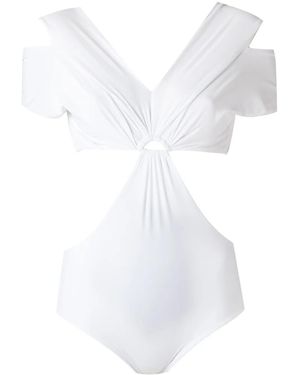 Amir Slama Panelled Swimsuit - Bianco