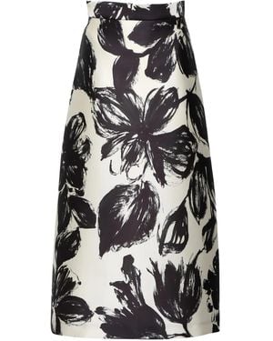 Lunatica Milano Floral-Print Skirt - Black