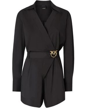 Pinko Buckle Belted Playsuit - Black