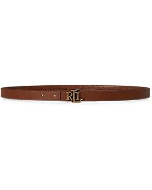 Ralph Lauren Logo-Plaque Belt - Brown