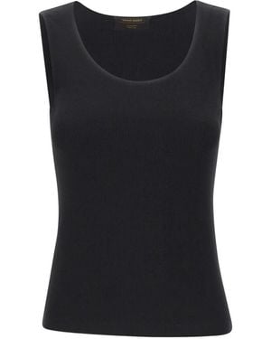 Gran Sasso Scoop-Neck Tank Top - Black