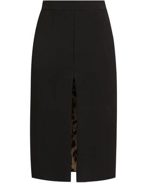 Dolce & Gabbana スリット ペンシルスカート - ブラック