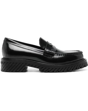 Off-White c/o Virgil Abloh Combat Leather Loafers - Black