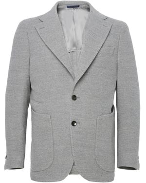 Franzese Collection Stefano De Martino Single-Breasted Blazer - Gray