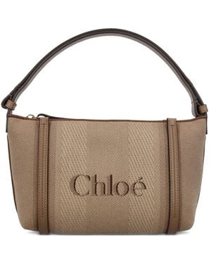 Chloé Carry Logo-Embossed Tote Bag - Brown