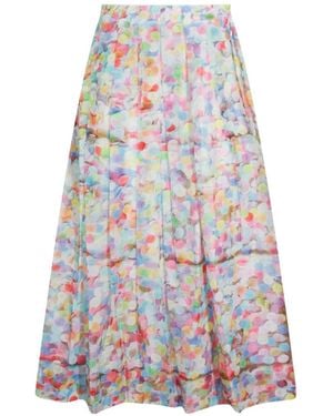 TALKING WALLS Lily Confetti-Print Pleated Skirt - White
