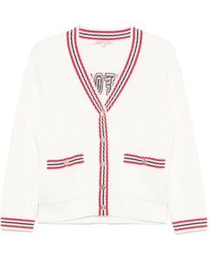 Maje Cardigan À Détails Brodés - Rose