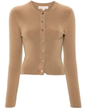 MICHAEL Michael Kors Crew-Neck Cardigan - Natural