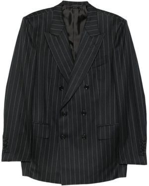 Tom Ford Pinstripe Double-Breasted Suit - Black