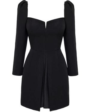POST MERIDIEM Vestido corto acampanado - Negro