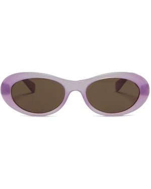 Stella McCartney Falabella Oval-Frame Sunglasses - Purple