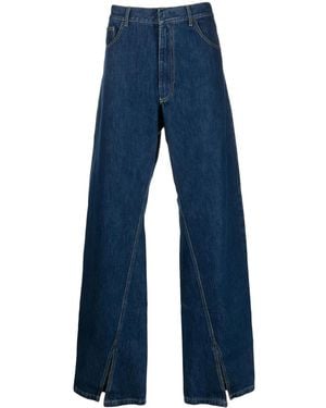Bianca Saunders Jeans A Gamba Ampia - Blu