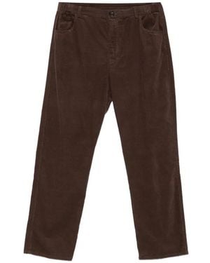 Private 0204 Corduroy Straight-Leg Pants - Brown