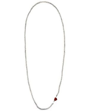 YELLOWSWALLOW Heart-Detail Pearl Necklace - White