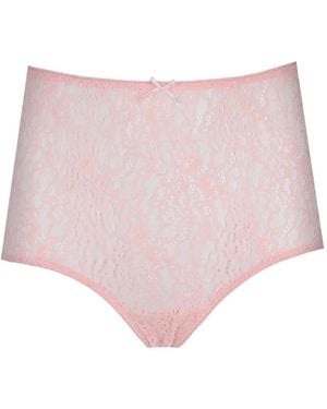 Laura Urbinati Lace-Panelled Bow-Detail Briefs - Pink