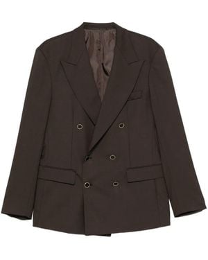 MARSĒM Double-Breasted Suit - Brown
