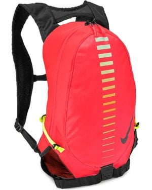 Nike Geometric-Print Paneled Backpack - Red