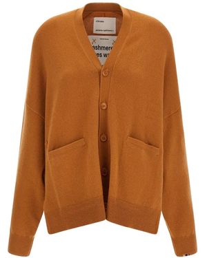Extreme Cashmere V-Neck Pocket Cardigan - Brown
