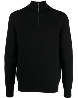 dunhill ハーフジップ セーター - ブラック