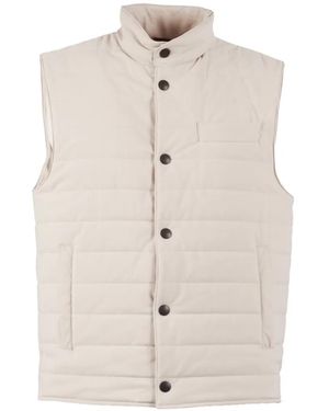 Fay Quilted Travel Vest - White