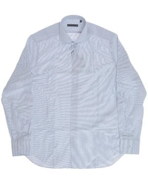 Corneliani Striped Cotton Shirt - Blue