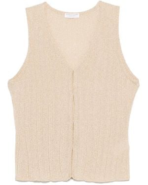 Majestic Filatures Fine-Knit Vest - Natural