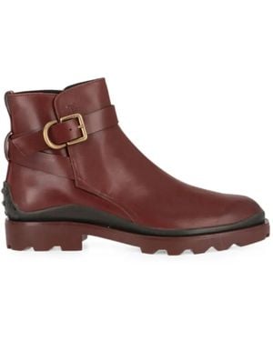 Tod's Buckle-Fastening Gomma Ankle Boots - Brown