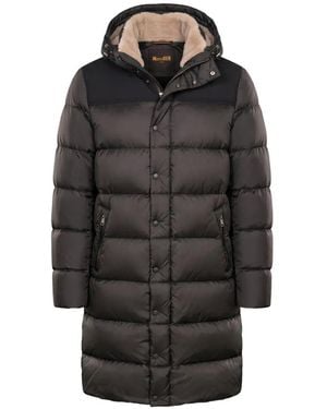 Moorer Ian-Shk Hooded Padded Coat - Black