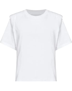 Isabel Marant Padded-Shoulder T-Shirt - White
