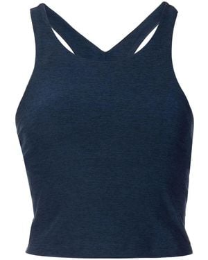 Beyond Yoga Focus Cropped Racerback Tank - Blue