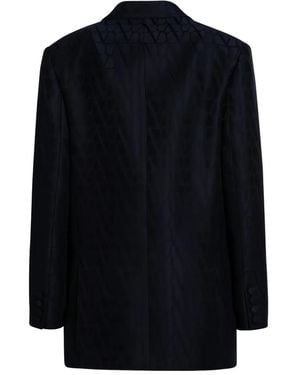 Valentino Garavani Sakko Aus Monogramm-Jacquard - Blau
