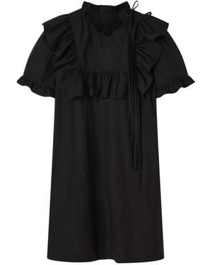 Lee Mathews Ruffled Tie Mini Dress - Negro