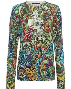 Philipp Plein Pull Tattoo - Vert